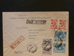 66/185  LETTRE RECOMM. ROUMANIE POUR LA HOLLANDE 1969 - Brieven En Documenten