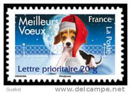 France Autoadhésif ** N°  144 Ou 4124 - Meilleurs Voeux 2008 - Chien - Ungebraucht