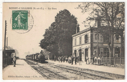 95 - BOISSY-L'AILLERIE - La Gare - Houllier - 1910 - Train - Boissy-l'Aillerie