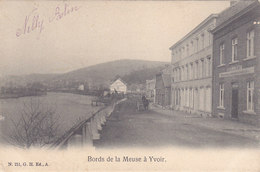Bords De La Meuse à Yvoir (animée, Attelage, Café Du Pont, G H Edit, Précurseur) - Yvoir