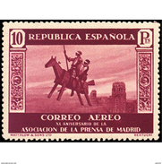 ES725STV-LTV***725STEUESAAER.Spain.Esgane .Escritor.ASOCIACION DE LA PRENSA.AEREO .El Quijote.1936(Ed 725**) - Ungebraucht
