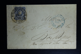 Germany  Cover Strassburg Els -> Allemagne         -> Bordeaux France  1878   ???? - Lettres & Documents