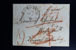 France:  Cover Strasbourg -> Wurtenburg C.F.1.R  1830 - 1801-1848: Precursors XIX