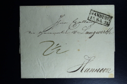 Hamburg Complete Letter 1821  -> Hannover Ka. Stempel 15-2-1821  Wax Seal - Prefilatelia