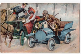 43 - ILLUSTRATEUR - THIELE Arthur - Mendiant En Voiture Demandant L'aumône Aux Bourgeois En Calèche - Thiele, Arthur