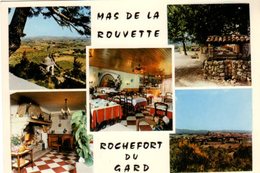 CPSM - ROCHEFORT-du-GARD (30) - Carte Multi-Vues Des Années 70 Du Restaurant , Le Mas De La Rouvette - Rochefort-du-Gard