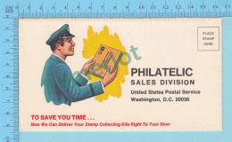 Envelope -  Philatelic Sales Division United States Postal Service Washington D.C. 2 Scans - Stati Uniti