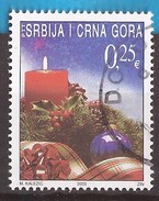 2003 3167 WEIHNACHT CHRISTMAS NEUJAHR   JUGOSLAVIJA JUGOSLAWIEN SERBIEN SRBIJA MONTENEGRO CRNA GORA USED - Usati