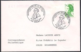 Bicentenaire De La Révolution Française  Oblitération D'Orcet, Ville Natale De Georges COUTHON - Revolución Francesa
