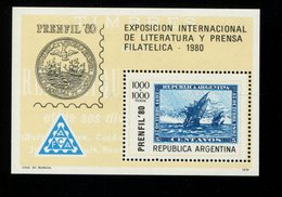 443109043 ARGENTINIE DB 1979 POSTFRIS MINTNEVER HINGED POSTFRIS NEUF YVERT BF 22 - Hojas Bloque