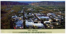 (721) Australia - NNT- Alice Springs    (long Card)   (with Stamp) Folded In Center Of Card - Alice Springs