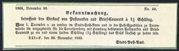 Lübeck - Edict Zur Markeneinführung Der 1 1/2 Shilling (Nr. 14) - Lubeck