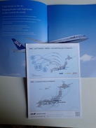 Alt1000 ANA Lufthansa Swiss Air Japan Airlines Flights Airbus Alliance Giappone Aereo Avion Compagnia Aerea Map - Regalos