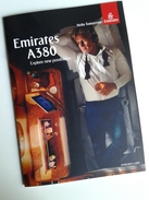 Alt1004 Emirates Airbus A380 Abu Dhabi Dubai Hub Airport Flights Aereo Avion Class Seating Plan Cabin VIP Class Lounge - Werbung