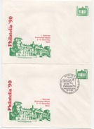 DDR Philaitelia'90 Ganzsache PU17 Reichstagsgebäude Postfrisch Und SSt; Private Postal Stationery MNH + Special Postmark - Privé Briefomslagen - Ongebruikt