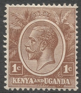 Kenya & Uganda. 1922-27 KGV. 1c MH. SG76 - Kenya & Ouganda