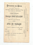 Cp , Publicité , épicerie En Gros , G Barthélémy , 89 , Neuvy Sautour , 2 Scans , L'église - Advertising