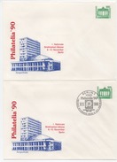 DDR Philaitelia'90 Ganzsache PU 17 Kongreßhalle Postfrisch Und Ersttagsstempel; Private Postal Stationery MNH + FDC - Private Covers - Mint