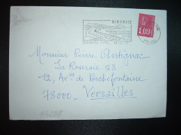 LETTRE TP MARIANNE DE BEQUET 1,00 BORD DE CARNET OBL.MEC.16-6-1977 BIARRITZ PPAL (64 PYRENEES ATLANTIQUES) - 1971-1976 Marianne (Béquet)