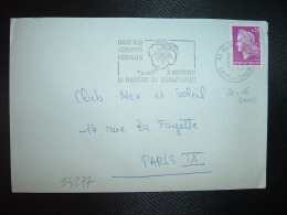 LETTRE TP MARIANNE DE CHEFFER 0,30 OBL.MEC. VARIETE 26-6-1968 BLOIS GARE (41) - 1967-1970 Marianne Van Cheffer