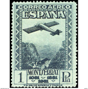 ES654STV-LTV***654STEAE.Spain.Esgane.Montañas Y MONASTERIO  DE MONTSERRAT AEREO.Avion 1931 (Ed 654**) - Ungebraucht