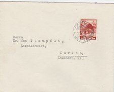 Liechtenstein Lettre Pour La Suisse 1938 - Briefe U. Dokumente