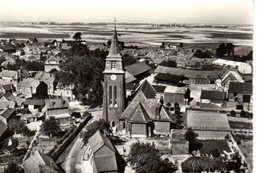 CPSM - BERTINCOURT (62) - Vue Aérienne Du Quartier De L'Eglise Dans Les Années 50 - Bertincourt