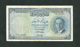 IRAQ 1 Dinar 1947 *** Young King Faisal *** F+ - Irak