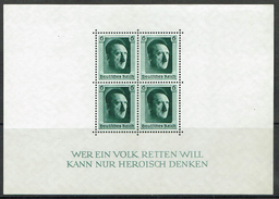 Third Reich Miniature Sheet Mint No Gum - Blocchi