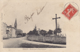 BRIOUX Entrée Par Le Point Du Jour ( Calvaire ) Circulée Timbrée 1906 - Brioux Sur Boutonne