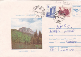 COVER STATIONERY, LACUL ROSU, IMAGE IS OVERPLACED, ERROR Code.048/92 ROMANIA. - Abarten Und Kuriositäten