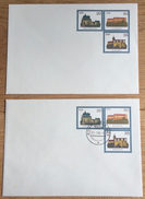 DDR 1985, Kohren-Sahlis 7234, 2 Covers Burg Kriebstein Neuenburg Ranis ** / (o) - Enveloppes - Oblitérées