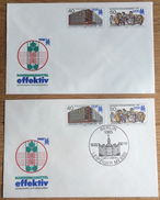 DDR 1987, Berlin 1085, 2 Covers, Special Cancel: Leipziger Messe, Nahrungsmittel Effektiv ** / (o) - Briefomslagen - Gebruikt