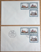 DDR 1985, Berlin ZPF 1085, 2 Covers, FDC Ausgabetag, Burg Schwarzenberg Rochsburg Stein ** / (o) - Briefomslagen - Gebruikt