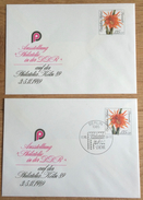 DDR 1989, Berlin 1085, 2 Covers, Special Cancel: Philatelie, Philatelia, Cactus Feuerzauber Hybride Flower ** / (o) - Briefomslagen - Gebruikt