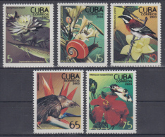 2003.53 CUBA 2003. MNH. FAUNA CUBANA. AVES. PAJAROS. BIRDS. FLORES. FLOWERS. POLIMITA. ALMIQUI. - Neufs