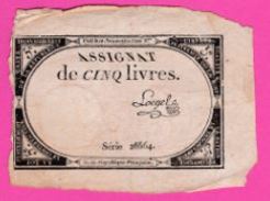 ASSIGNAT - 5 Livres LOEGEL -10 Brumaire AN 2 - Assignats