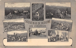 21-BEAUNE- SOUVENIR -CARTE MULTIVUES LES VENDANGES - Beaune