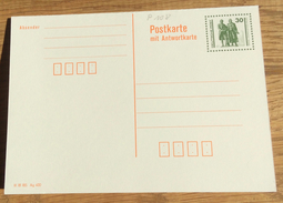 DDR 1990, Postkarte P 108 With Antwortkarte Goethe Schiller Denkmal ** - Cartes Postales - Neuves