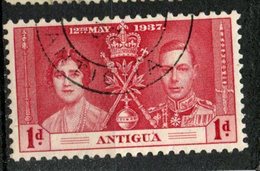 Antigua 1937 1p Coronation Issue #81 - 1858-1960 Colonia Británica