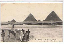 EGYPTE  - DEBORDEMENT DU NIL VERS LES  PYRAMIDES DE GIZE  SUPER ETAT - Pyramids