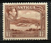 Antigua 1943 1 1/2p Dockyard Issue #86  MH - 1858-1960 Colonie Britannique