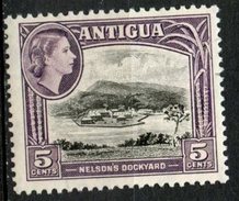 Antigua 1953 5p Dockyard Issue #112  MH - 1858-1960 Crown Colony