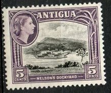Antigua 1953 5p Dockyard Issue #112  MH - 1858-1960 Colonia Británica