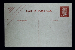 France: Carte Postale  Pasteur  75 C.   Type  G1 - Standard Postcards & Stamped On Demand (before 1995)
