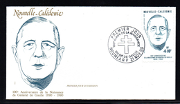 FDC 100 ANNIVERSAIRE DE LA NAISSANCE DU GENERAL DE GAULLE 21/11/1990 - FDC