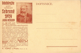 23995. Postcard, Postal Ilustrada JAN NERUDA, Literatura CHECOLOVAQUIA - Unused Stamps