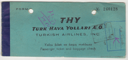 TURQUIE,TURKEI,TURKEY,TURKISH AIRLINES  TICKET - Tickets