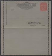 ALLEMAGNE - HAMBURG / 1888 POSTE PRIVEE - EN TIER POSTAL - CARTE LETTRE (ref 4766) - Correos Privados & Locales