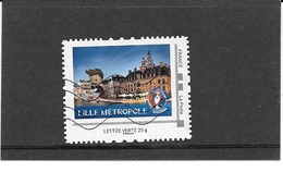 FRANCE 2016.TIMBRE COLLECTOR MONTIMBRAMOI OBLITERE.EURO 2016 DE FOOTBALL. " LILLE  " IDT PHILAPOSTE. LETTRE VERTE 20 G - Usati